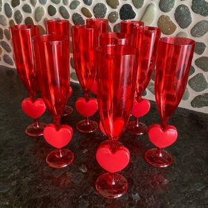 Red Valentine flutes